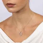Luminesce Lab Grown 9ct Yellow Gold 0.95 Carat Diamond Heart Shaped Pendant, 9ct Yellow Gold Silver Filled 45cm Curb Chain 30 gauge (15250346)