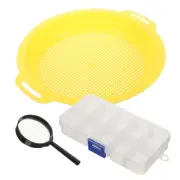 1 Set Gold Potable Filter Tool Sieve Pan For Mine Sifting Pan Classify