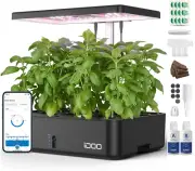 Wifi Hydroponics Growing System, 12 Pods Herb Garden, Smart Home, Gardening Gift