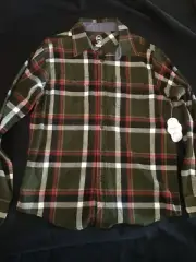 Boy’s Wonder Nation Green Flannel XXL (18)