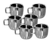 STEEL DOUBLE WALL SUN FLOWER COFFEE MUG,TEA MUG,STEEL TEA CUP,STEEL COFFEE CUP
