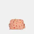 Coach Mini Camera Crossbody Bag Mystical Floral Print Faded Blush Pink
