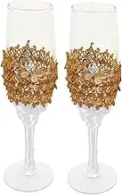 CONGARTENO 2pcs Goblet Elegant Wedding Party Wine Glasses for Celebrations Stylish Bar Accessories for Juice and Mojito Chic Decoration