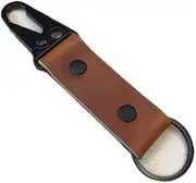 Leather Keyring Universal Key Fob Keychain Key Holder Key Organizer Car Keychain Key Lanyard Small Keychains for Men and Women Car Accessories for Women Gifts for Men Keychain with EDC Hook (Brown,