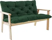 Outdoor/Indoor Swing Bench Cushions with Backrest Non Slip Replacement Pads for 2 3 Seater Furniture Recliners Patio Porch Garden Chairs 150 * 100 * 8cm Dark Green