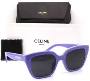 NEW CELINE PARIS CL 40198F 78A LIGHT BLUE/GREY LENSES AUTHENTIC SUNGLASSES 56-21