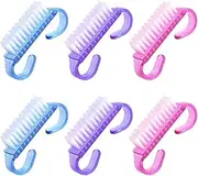Nail Brush, 6 Pcs Plastic Clean Brush, Hand Scrubbing Cleaning Brush, with Plastic Handle, for Cleaning Nails