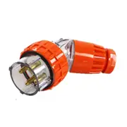 56PA 5 Pin 32 Amp 3 Phase Male Angled Plug Industrial IP 66 Weatherproof