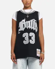 [MITCHELL & NESS] Mitchell & Ness Chicago Bulls Scottie Pippen Bulls Are Back Jersey Black - Size XL XL Black