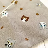 在飛比找蝦皮購物優惠-刺繡猫貓 書衣-灰色 A5 手工書衣 手帳衣/A5書衣/手帳