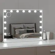 Embellir Hollywood Makeup Mirror, 80 x 60cm Vanity Mirrors Beauty Cosmetic Dressing Bathroom Decor, 17 LED Light Bulbs with 10X Magnification Frame Tabletop Lights Rectangle Dimmable