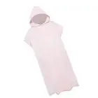 (LIGHT PINK)Surf Poncho Changing Towel With Hood Microfiber Beach Blanket B FD5