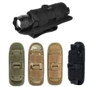 Tactical 360° Rotatable LED Flashlight Holster Holder Pouch Carry Belt Bag Case