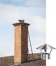 [YLFFFXDX] All Weather Galvanized Rain Cap,Cone Top Chimney Cap，Rain and Snow Cover,Anti Downdraught Bird Guard Top,Top Round Exhaust Cap Insulation Vent Cover,Flue Protector (Size : D25cm*45cm/9.84in
