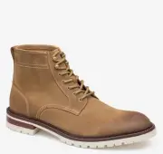 NEW Men's Johnston & Murphy Barrett Plain Toe Boots Taupe Suede 9.5 M