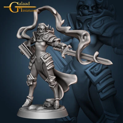 Fighter - Mage Female Hero - Galaad Miniatures - Fantasy D&D