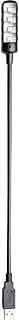 Adam Hall ah Stands SLED1ULTRAUSB SLED 1 Ultra USB Gooseneck Light with 4 COB LEDs Black