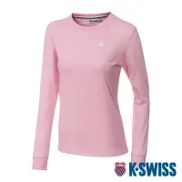在飛比找Yahoo奇摩購物中心優惠-K-SWISS Cuff SL Tee長袖T恤-女-粉紅