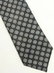 New Mens Canali Florette Medallion Print Brown 100% Silk Neck Tie Made In Italy