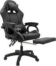 Spire Onyx LED Gaming&Office Chair Black - Includes: RGB Lighting - Bluetooth Speakers - 7-Point Massager - Ergonomic - 135 Degree Recline