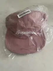 Supreme FW24 Waxed Ripstop Cotton Camp Cap Light Pink One Size New IN HAND