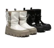 AUSTRALIAN SHEPHERD® UGG Boots Women Sheepskin Wool Waterproof Chunky Wren - Black / AU Ladies 7 / AU Men 5 / EU 38