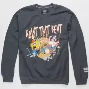 SpongeBob X RSQ SquarePants Graphic Pullover Sweatshirt - BLK XXL Nickelodeon