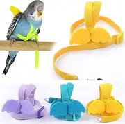 Adjustable Pet Parrot Bird Harness Lead Leash Flying Training Rope Cockatiel (Blue)