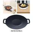 BBQ Grill Pan Cookware Nonstick Griddle Grill Pan for Travel Stovetop Family