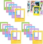 15 Packs Mini Plastic Table Photo Frame, 3 Inches Photo Picture Frame Cute Mini Table Photo Frame Holder 3 Inches Plastic Photo Display（5 Colors）