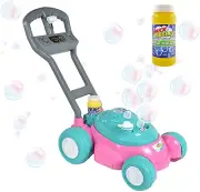 Sunny Days - Bubble-N-Go Mower with Refill Solution - Pink & Teal Green