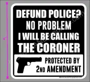 TRUMP 2020 STICKER 2ND AMENDMENT DEFUND POLICE ANTI DEMOCRAT MAGA DECAL