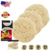8" 100% Wool Buffing & Polishing Pad 3 Pack for Automotive Excellence