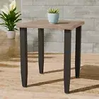 EAGLE PEAK Outdoor Side Table Square Small Drink Table for Deck, Porch, Balcony