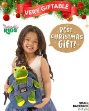 Toddler Backpack With Plush Stuffed Animal Frog Christmas Small Gift For Kids