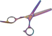 Mikinona 1 Pcs Colorful Stainless Steel Hairdressing Scissors Practical Teeth Scissors for Salon Home Use Portable Hair Cutting Tool for Family Pet Grooming