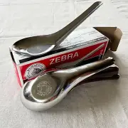 12 Pcs, Zebra Thai Stainless Steel, Rice, Soup Spoon - New! Thailand