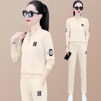 在飛比找ETMall東森購物網優惠-韓系棒球領品牌休閑服運動套裝