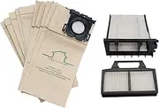 6695AM Replacement Service Box (10 Bags + 2 Filters) Compatible with Sebo K Series Canister Vacuum Cleaners. Fits K1 AirBelt - Komfort - Pet - Eco K2 Kombi 9679AM 9696AM and K3 W/ ET-1 9687AM 9688AM 9689AM 90692AM