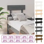 Solid Wood Pine Bed Headboard Wooden Bedhead Black/Brown Multi Sizes vidaXL