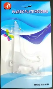 10" Plastic Clear Plate Holder Display Stand Easel Photos Pictures Art 04341