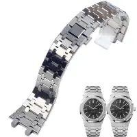在飛比找蝦皮購物優惠-代用愛彼錶帶ap皇家橡樹系列28mm鋼錶帶鏈鋼粒配件26mm