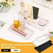 2Pcs Bathroom Vanity Tray Shatterproof Silicone Bathroom Tray._