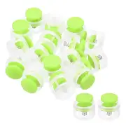 60Pcs 0.6" Dia Cord Locks Double Hole Stopper Fluorescent Green