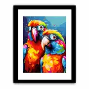 Two Parrots Canvas Artwork Framed Art