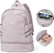 Gym Backpack for Women with Shoes Compartment & Wet Pocket Foldable Carry On Backpack Large Travel Laptop Backpack Waterproof Casual Daypack School Bag Sports Backpack Gym Bag for Swimming Yoga