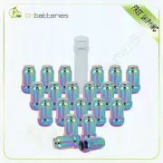 20 Neo Chrome 12x1.5 Bulge Acorn Lug Nuts + 1 Key For Honda Civic Accord Prelude (for: Honda)