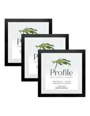 [Profile Australia] Australia Made Timber Photo Frame 10x10"/8x8" (3 Pack) in Black