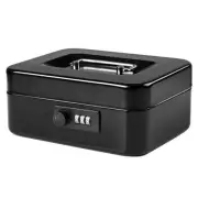 Jssmst Small Cash Box with Combination Lock - Durable Metal Cash Box with Money