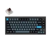 Keychron Q1P-M3 Q1 Pro 75% 81 Key Carbon Black Knob Brown Switch RGB Hot- Swap Full Alum Wireless QMK Custom Keyboard [Q1P-M3]